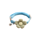 Decoratieve halsband voor katten en kleine honden met bloem en bel Verstelbare textiele halsband Voor herfst- en wintergebruik 5