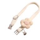 Decoratieve halsband voor katten en kleine honden met bloem en bel Verstelbare textiele halsband Voor herfst- en wintergebruik 2