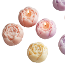 Decoratieve kaarsen in de vorm van een roos set van 4 stuks 3,7 x 3 cm wasachtige geurloze kaarsen in een geschenkdoos voor decoratie en cadeaus 2