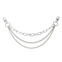 Decoratieve ketting voor handtas drievoudig met grote ketting 30 / 35 / 40 cm Metaallegering Zilveren decoratieve riem voor handtas vervangend hengsel 1