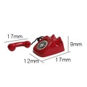 Decoratieve mini telefoon voor poppenhuis 1,7 x 1,2 x 0,9 cm Retro meubelaccessoire voor miniaturen 3