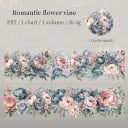 Decoratieve plakband 5 x 4 x 200 cm Bloemenmotief Zelfklevende decoratieve tape voor papier, cadeauverpakking, creatief knutselen 10