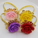 Decoratieve servetringen met rozen 5 stuks 6