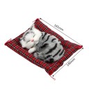 Decoratieve slapende kat in mandje Verschillende kleuren Realistisch figuur Schattige decoratie voor het dashboard van de auto Thuisdecoratie 6