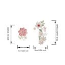 Decoratieve sticker bloemen 20 x 15 cm Eenvoudige applicatie Decoratieve sticker voor muren, meubels en gladde oppervlakken Fijne bloemen decoratie 2