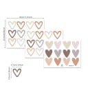 Decoratieve stickers in de vorm van een hart 36 stuks set van 3 vellen met 12 stickers Eenvoudige applicatie Decoratieve stickers voor verschillende 3