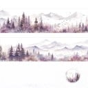 Decoratieve waterdichte tape 4 x 4,5 x 200 cm Motief bergen en bossen landschap DIY versiering voor beker schrift dagboek creatieve 10