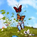 Décoration à piquer papillon 10 pcs 5