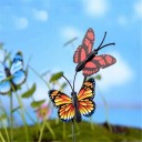 Décoration à piquer papillon 24 pcs 7