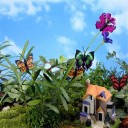 Décoration à piquer papillon 24 pcs 12