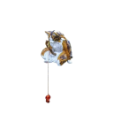 Décoration d'aquarium 4 cm Mini Chat des forêts norvégiennes avec poisson Figurine micro Ornement animal Décoration créative Scène de pêche 2