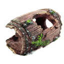 Décoration d'aquarium Tronc d'arbre creux Maison d'aquarium Abri pour poissons Aspect naturel Accessoires d'aquarium Paysage sous-marin 2