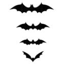 Décoration d'Halloween chauve-souris Autocollant mural étanche chauve-souris noire autocollant 3D noir 60 pièces 1