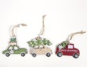 Décoration de Noël en bois 3 pièces 3
