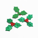 Décoration de Noël houx 50 pcs 2