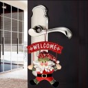 Décoration de Noël pour porte Welcome 2