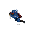 Décoration pour aquarium 6 x 3,5 cm Figurine mini plongeur avec boule flottante Corde pour suspension Décoration aquarienne Accessoire sécurisé 2