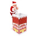 Décoration Santa Claus grimpant dans la cheminée 1