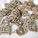 Décoration suspendue cage à oiseaux 50 pcs 4