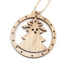 Décorations de Noël en bois 3 pcs 24