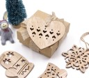 Décorations de Noël en bois 3 pcs 3
