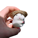 Decorațiune auto Hamster cu pălărie Figurina drăguță pentru bord Decorațiune interioară auto Accesoriu stilat pentru interiorul vehiculului 3