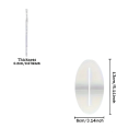 Decorațiune de Crăciun din acril 2D pentru masă 15 x 15 cm Nașterea lui Isus Betleem Imprimare desenată pădure acoperită de zăpadă Ornament de masă 2