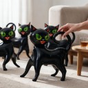 Decoratiune de Halloween Balon Inflabil Pisica Neagră 5 buc Stând 65 x 62 cm Cu Ochi Verzi Negru și Verde Pentru Petrecerea de Halloween 4