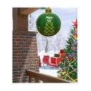 Decorațiune gonflabilă de iarnă în formă de bilă 60 x 80 cm PVC Motiv de Crăciun cu brad Mare ornament exterior rezistent la apă pentru decorarea festivă 2