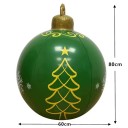 Decorațiune gonflabilă de iarnă în formă de bilă 60 x 80 cm PVC Motiv de Crăciun cu brad Mare ornament exterior rezistent la apă pentru decorarea festivă 3