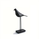 Decorative Bird Figurine on Base 24x7.9 cm Resin Minimalist Design Interior Decoration for Shelf and Table 1