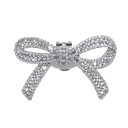 Decorative Bow Brooch for Court Shoes with Rhinestones 6×4 cm Metal with Clip Fastening Shoe Decoration Elegant Footwear Accessory 1