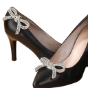 Decorative Bow Brooch for Court Shoes with Rhinestones 6×4 cm Metal with Clip Fastening Shoe Decoration Elegant Footwear Accessory 3