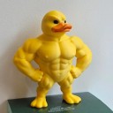Decorative Figure Muscular Duck 4 x 2.7 x 7 cm Funny Home and Garden Decoration Original Figurine for Table or Shelf 4