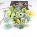 Decorative Floral Garlands 15 m 20 Pieces of Silk Flowers on a String for Weddings, Celebrations, Photo Walls and Interiors 8
