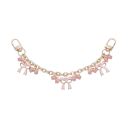 Decorative Handbag Chain with Bow Charms 205 mm Metal Alloy Gold Decorative Handbag Chain Replacement Short Handle 1