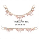 Decorative Handbag Chain with Bow Charms 205 mm Metal Alloy Gold Decorative Handbag Chain Replacement Short Handle 2