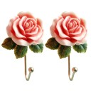 Decorative Hooks with Rose 2 pcs 1
