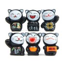 Decorative Miniature Lucky Cats 6 pcs 2