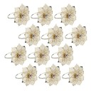 Decorative Napkin Rings with Flower 12 pcs 1