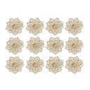 Decorative Napkin Rings with Flower 12 pcs 3