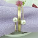Decorative Napkin Rings with Pearls 10 pcs 2