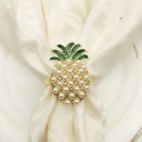 Decorative Napkin Rings with Pineapple 6 pcs 3