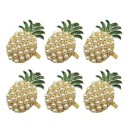 Decorative Napkin Rings with Pineapple 6 pcs 5