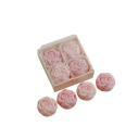 Decorative Rose Shaped Candles Set of 4 pcs 3.7 x 3 cm Waxless Candles in Gift Box for Decoration and Gifts 6