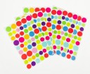 Decorative Stickers Colourful Heart, Star, Circle - 6 Sheets 3