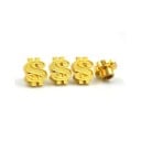 Decorative tyre valve caps in the shape of a dollar sign Plastic and copper Shiny metallic appearance Size 1.5 x 1.5 x 1.5 cm Set of 4 pieces 2