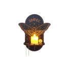Decorative Wall Candle Holder 21 x 11 cm Wooden Butterfly Shelf Mystical Home Wall Decoration 1
