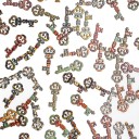 Decorative Wooden Keys 50 pcs 2