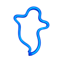 Decorazione da parete LED neon 29 x 19 cm Motivo luminoso fantasma Decorazione di Halloween USB o 3x AA batterie Decorazione da parete 1